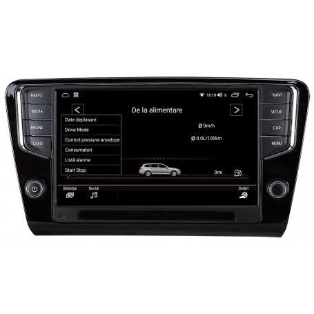 Navigație android Skoda Octavia3 10,1" QLED Octacore 4/6GB RAM +32/64GB SSD,Carplay Slot SIM 4G, DSP Fast Boot, model MIB8918-S8